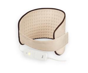 TM Electron Cuscino elettrico per zona lombare e addominale, con 3 livelli di temperatura, traspirante e lavabile, beige