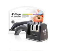 TM Electron HOKN200 Affilacoltelli in 2 Fasi di Ultima Generazione con Lame in carburo e aste in Ceramica. Risultato Professionale Senza Sforzo. Base Antiscivolo in Gomma