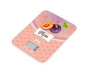 TM Electron TMPBS029 Bilancia da Cucina con Display Digitale Ultra Sottile Design Prugne Vintage 4 Sensori, Ritorno a 0, Ideale per Pasticceria e Cibo