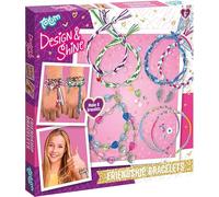 TM ESSENTIALS Design & Shine - Braccialetti fai da te, diversi colori e forme, creazione creativa/perfetta per i bambini, 15cm, Plastica, Senza Gemme