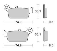 Pasticca Freno SBS p604-si Moto Motore Ricambi Ciclomotore Accessori