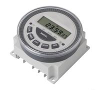 TM619 - Timer digitale programmabile per 7 giorni, 16 programmi di accensione/spegnimento giornaliero, display LCD con indicatore LED, funzione di memoria in caso di interruzione di corrente, per 12 V
