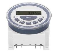 TM619H - 2 interruttori timer digitali, interruttore timer elettronico con display LCD, interruttore di controllo temporizzato programmabile 12 V DC/AC con backup a batteria, per