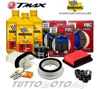 TM88 TAGLIANDO YAMAHA TMAX 500 2008-2012 OLIO BARDAHL FILTRI PASTIGLIE RULLI ECC