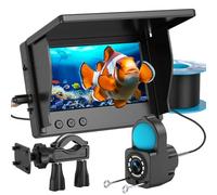 TMACTIME 1080P HD Fish Fishfinder Echosot Pesca con LCD da 4.3 pollici, cavo impermeabile IP68 e 6 luci di visione notturna IR, fotocamera subacquea portatile per la pesca su ghiaccio, in lago, in