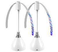 TMACTIME Repellente per Mosche, 2 x Repellente Zanzare Ventilatore Portatile Conveniente da Piegare e Appendere con Interruttore USB Ventola Anti Insetti con Batteria | All'aperto, Picnic (Bianco)