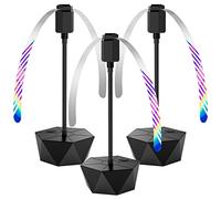TMACTIME Wedler - Set da 3 pezzi, colore nero, pieghevole e sospeso, con interruttore, per il tavolo, riflettente, con ali morbide, protezione dagli insetti per alimenti