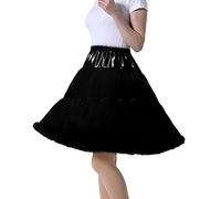 Tmade Gonna in Tulle per Donna - Sottogonna Multistrato per Cosplay - Gonna a Tutu per Halloween, Festa Rock, Festival, Celebrazione, Lunghezza, Taglia unica