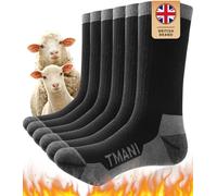 Tmani A23 Calzini Merino, Nero-3 Paia, 39-42 Unisex-Adulto