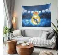 TMATUTA - Arazzo da parete con logo della squadra del Real Madrid, per soggiorno, università, dormitorio