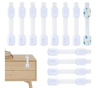 TMBMLPP Blocca Chiusura Cassetti per Bambini 12PZ Ferma Cassetti Sicurezza Bambini Chiusure Mobili Sicurezza Cassetti Blocca Anta Armadio Child Safety Locks Blocco Frigo Children Safety Drawer Lock