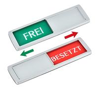 TMBMLPP Cartello libero - con cursore, cartello scorrevole occupato, per sala d'attesa, sala riunioni, stato stanza, argento, 17,8 x 5,2 cm