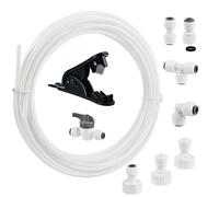 TMBMLPP Tubo di Alimentazione dell'Acqua da 15m Kit di Connettori Acqua per Frigorifero Kit di Collegamento Tubo dell'Acqua per Frigorifero Tubo Flessibile per Frigorifero Doppio (Tubo da 1/4")