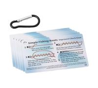 Tmboryuu 1 set di carte guida per principianti con nodi di pesca con 12 tecniche illustrate carte impermeabili pratiche per pescatori pesca nodi guida scheda