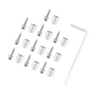 Tmboryuu 10 manicotti e inserti per freno in lega di alluminio con chiave, strumenti di montaggio per tubo idraulico per bici, facile da installare