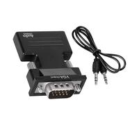 Tmboryuu 1080P PC Computer HDTV a VGA Video Convertitori 3.5mm Suono Femmina A Maschio Adattatore Per Laptop Top Box Monitor Proiettori