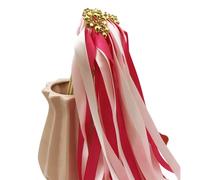 Tmboryuu 10pcs scintillante festa di nozze bacchetta multicolore nastro di seta stelle filanti feste bastoncini decorazione con campane feste bacchetta