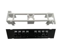 Tmboryuu Adattatore extender dritto CAT6 8 porte Rj45 Cat6 Keystone accoppiatore montaggio a parete pannello staffa rack rete