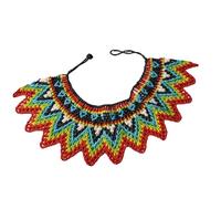Tmboryuu Bavaglino con perline multicolori con stili etnici unici | Collana lunga a catena con perline colorate a più fili Accessori comodi per l ' uso quotidiano dei festival musicali