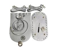 Tmboryuu Borsa in pelle PU Base Con Cinturino Regolabile Crochet Craft Forniture Set Per Zaino Borsa Fare Progetti Artigianato Regalo PU Borsa In Pelle Artigianato Set di Artigianato, Argento, One