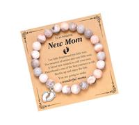 Tmboryuu Bracciale ' amicizia con calcedonio con paillettes modificabile Gioielli in pietra naturale per le donne abbinamento Bestie Present Concept braccialetto ' amicizia con paillettes
