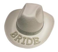 Tmboryuu Cappello da cowboy con perle pesanti nappe cappello da cavaliere per discoteca house cocktail feste vacanze nappe scintillanti comico attore cowboy occidentale cappelli uomini donne