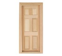 Tmboryuu Case delle bambole in legno non verniciato Porta e finestra per 1 12 Scale Hands-on Progetti Personalizzabili Artigianato Attrezzature Miniature Bambole Accessori Non Verniciato