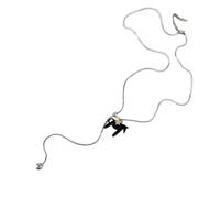 Tmboryuu Collana lunga a strati con dettaglio cavallo vintage per donna Accessorio regalo Cravatte a tema zodiacale in acciaio inossidabile e rame
