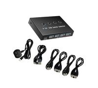 Tmboryuu Commutatore USB 4 in 4 Out per la condivisione senza soluzione di continuità tra quattro computer Commutazione Seleziona per tastiere PC Stampante Condivisione Modifica