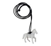 Tmboryuu Comoda collana regolabile in pelle con ciondolo a forma di cavallo in acrilico leggero che assicura un look elegante e alla moda, One Size, come descritto, come descritto