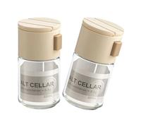 Tmboryuu Confezione da 2 barattoli in vetro per condimenti con gestione accurata del versamento, bottiglia per il controllo del sale per un miglioramento equilibrato del sapore in contenitori di vetro