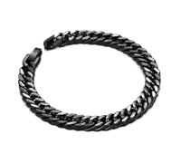 Tmboryuu Confortevole maglia intrecciata in acciaio inossidabile con finitura testurizzata da indossare tutti i giorni per tutti i generi catena a mano in metallo, Misura unica, come descritto