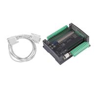 Tmboryuu Controller Industriale FX3U 24MR 32 Bit con Cavo, Programmazione Ladder velocità e Cavo Scheda Controllo PLC Anti-interferenza