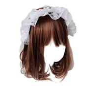 Tmboryuu Copricapo da donna in pizzo a rete bella fascia multistrato per cameriera anime cosplay gotico novità cerchietto puntelli capelli assetto amina cosplay copricapo
