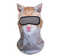 Tmboryuu Coprimazza con design unico con gatti 3D per amanti attivi, con tessuto traspirante che assicura comfort asciutto durante lo sport indossare ciclismo copricapo