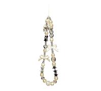 Tmboryuu Elegante cinturino per telefono con perline a forma di stella in ABS resistente cordino perline miste fiocchi portachiavi in corda decorativa per le donne elegante cinturino per telefono con