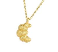 Tmboryuu Elegante collana con croissant unica con lunghezza regolabile, adatta per abbigliamento casual professionale o da sera, accessorio per feste ed eventi sociali, Misura unica, come descritto