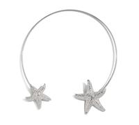 Tmboryuu Elegante collana da donna con ciondolo a forma di fiore e stelle marine, regolabile, gioiello da donna, Star, come descritto, come descritto