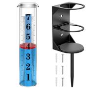 Tmboryuu Elegante pluviometro decorativo che migliora la bellezza del giardino con struttura in metallo per il contatore estetico della pioggia di fascino all'aperto