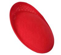 Tmboryuu Fascinator alla moda multicolore Base The Go to Hat per le donne Derby Fascinators Banchetto Cappelli a cilindro Versatilità Fascinators Bulk Round, Rosso, Taglia unica