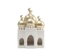 Tmboryuu Hollow Out Design Moschea Scultura Medio Orientale Elegante Resina Castelli Home Art Per Soggiorno Camera da letto Scaffale Display Medio Oriente Hollow Out Resina Castelli