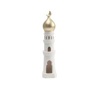 Tmboryuu Hollow Out Design Moschea Scultura Medio Orientale Elegante Resina Castelli Home Art Per Soggiorno Camera da letto Scaffale Display Medio Oriente Hollow Out Resina Castelli