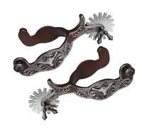 Tmboryuu Metallo Cavallo Spur Western Cow Boy Mens Roping Con Gear Boot Decorazione Accessori Equitazione Metallo Durevole Per Gli Uomini Donne Mens Roping