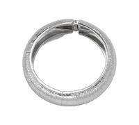 Tmboryuu Moderno braccialetto rigido a righe con perle a goccia, design apribile, chiusura sicura, accessorio in acciaio inox con perle a goccia in metallo, Misura unica, come descritto