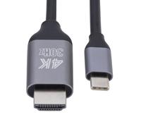 Tmboryuu Plug Play - Cavo di ricarica rapida da USB tipo C a convertitore adatto per computer portatile, monitor, proiettore, lunghezza 180 cm, Plug and Play, cavo di proiezione USB C