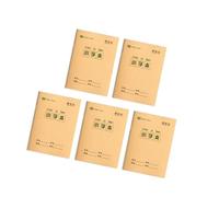 Tmboryuu Quaderni con copertina in carta da 5 Quaderni per esercizi a griglia/foderati 16 fogli ciascuno per quaderni per compiti a casa e compiti in classe per bambini in età scolare