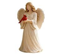 Tmboryuu Regalo simpatia per la perdita della amata Statuette Angell Statue Angell Redbird Decorazioni per la casa Regalo per lutto Ornamento da tavolo Resine Statue angeli