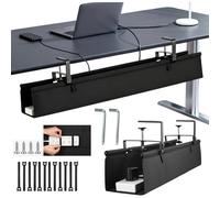 Tmboryuu Robusto vassoio di gestione dei cavi in tessuto e alluminio per nascondere il filo nelle stazioni di lavoro o nel cavo della sala giochi