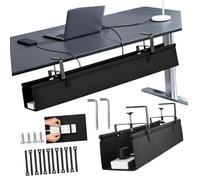 Tmboryuu Robusto vassoio di gestione dei cavi in tessuto e alluminio per nascondere il filo nelle stazioni di lavoro o nel cavo della sala giochi