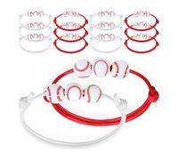 Tmboryuu Set di 12/20 braccialetti elastici con perline, morbidi e confortevoli, per pelli sensibili e appassionati di sport, comodi da indossare, Misura unica, come descritto
